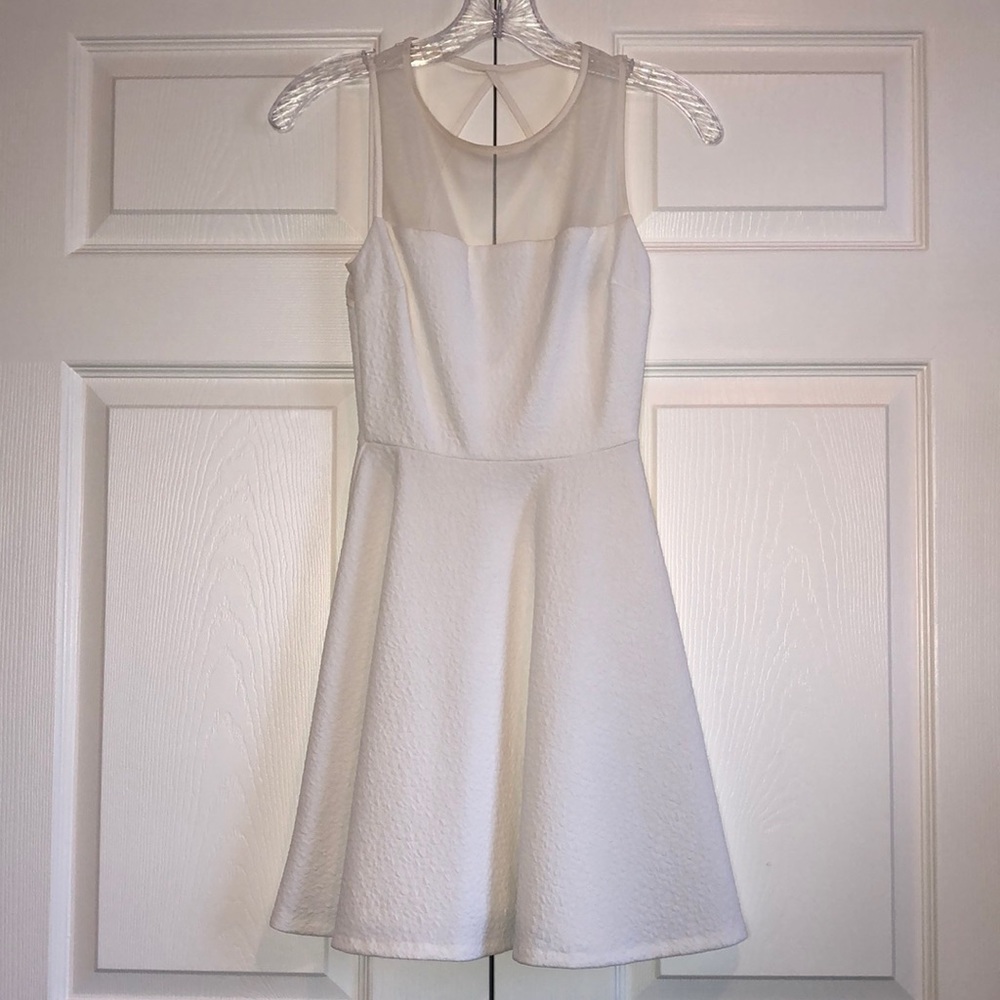 AQUA Girls White Skater / A-Line Dress